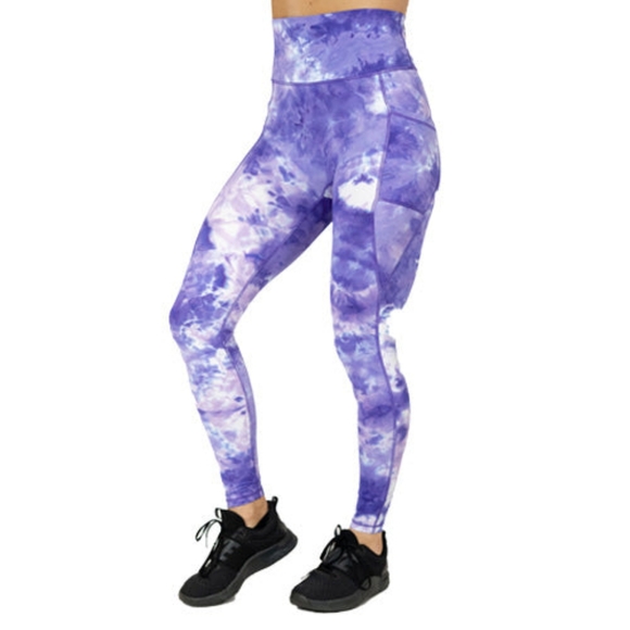 CVG Purple Dye Hard Leggings Small Full Length - Picture 1 of 6